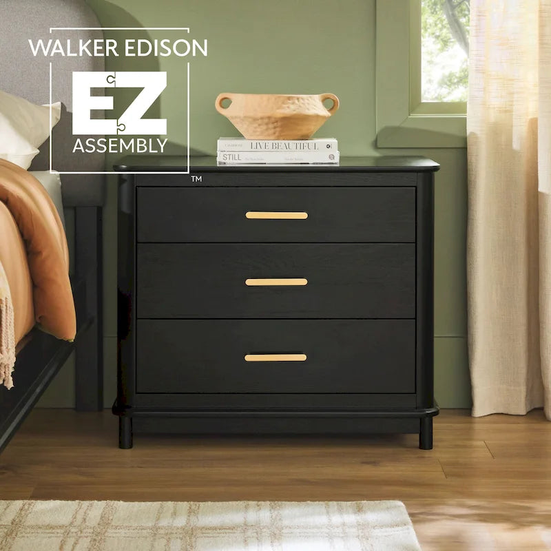3-Drawer Nightstand with Ultra-Easy Drawer Assembly