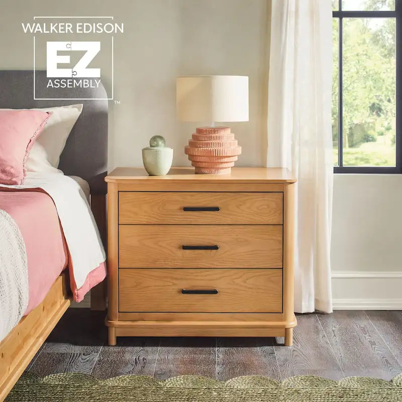 3-Drawer Nightstand with Ultra-Easy Drawer Assembly