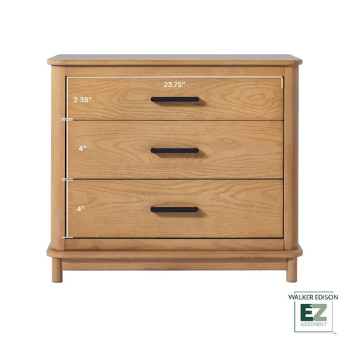 3-Drawer Nightstand with Ultra-Easy Drawer Assembly