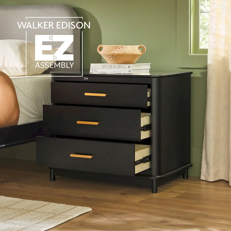 3-Drawer Nightstand with Ultra-Easy Drawer Assembly