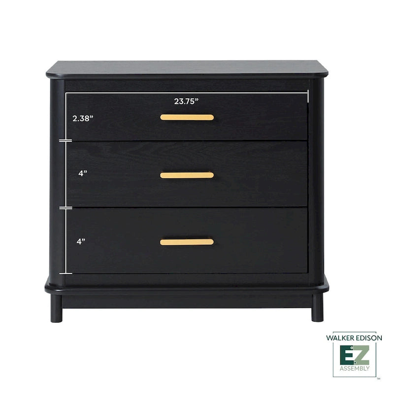 3-Drawer Nightstand with Ultra-Easy Drawer Assembly