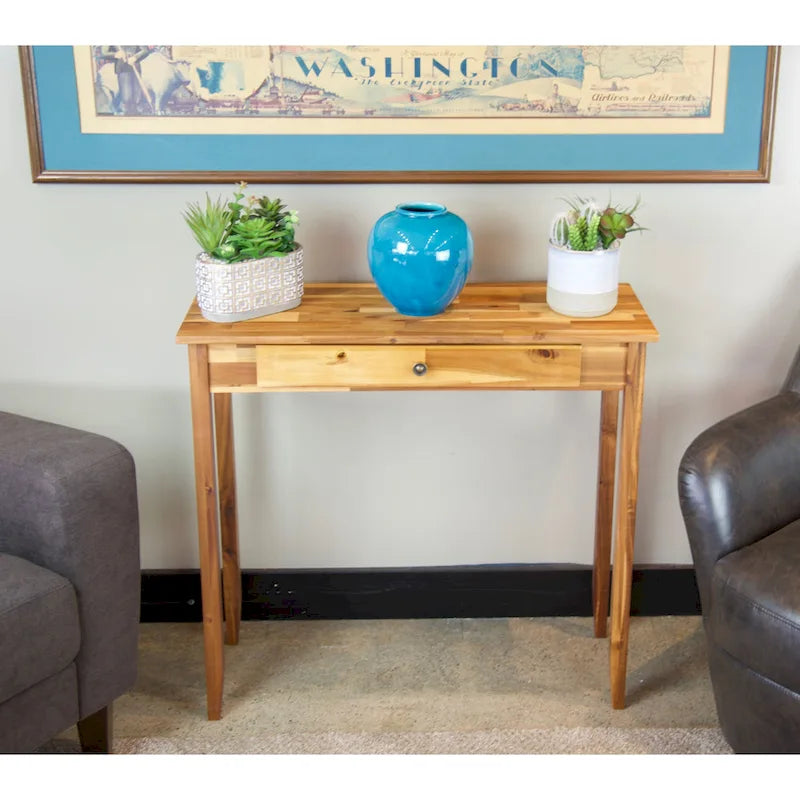 Solid Acacia 1-drawer Console Table