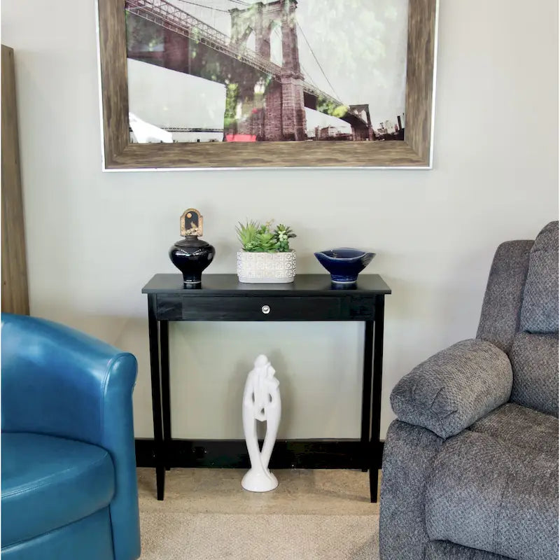 Solid Acacia 1-drawer Console Table