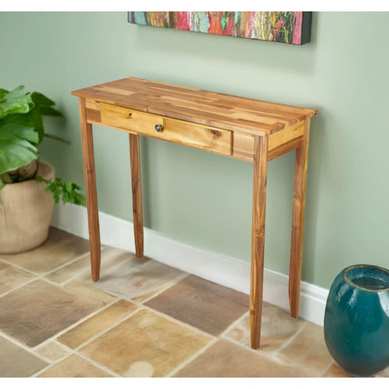 Solid Acacia 1-drawer Console Table