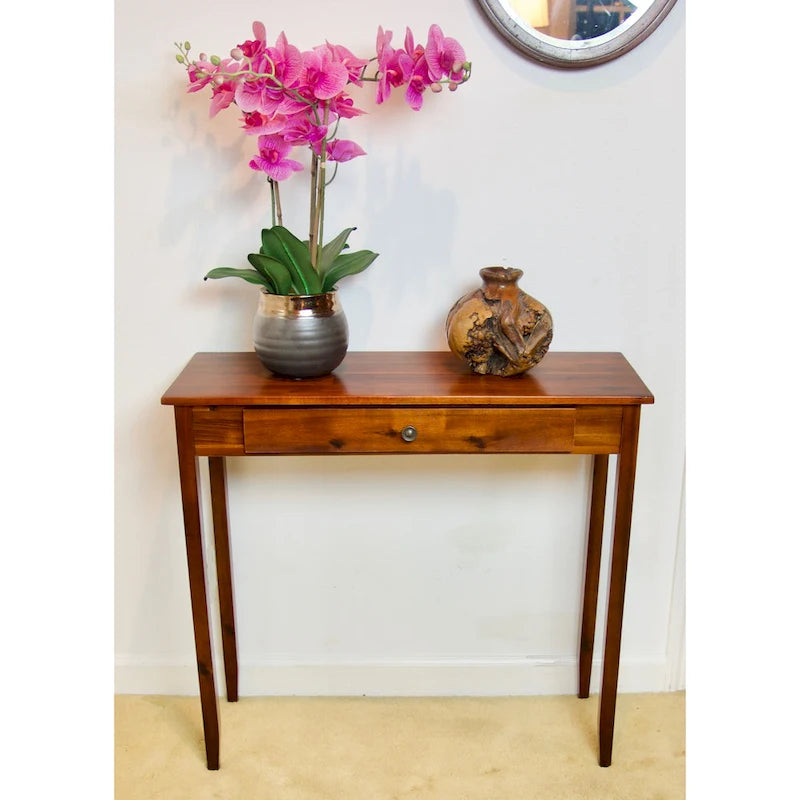 Solid Acacia 1-drawer Console Table