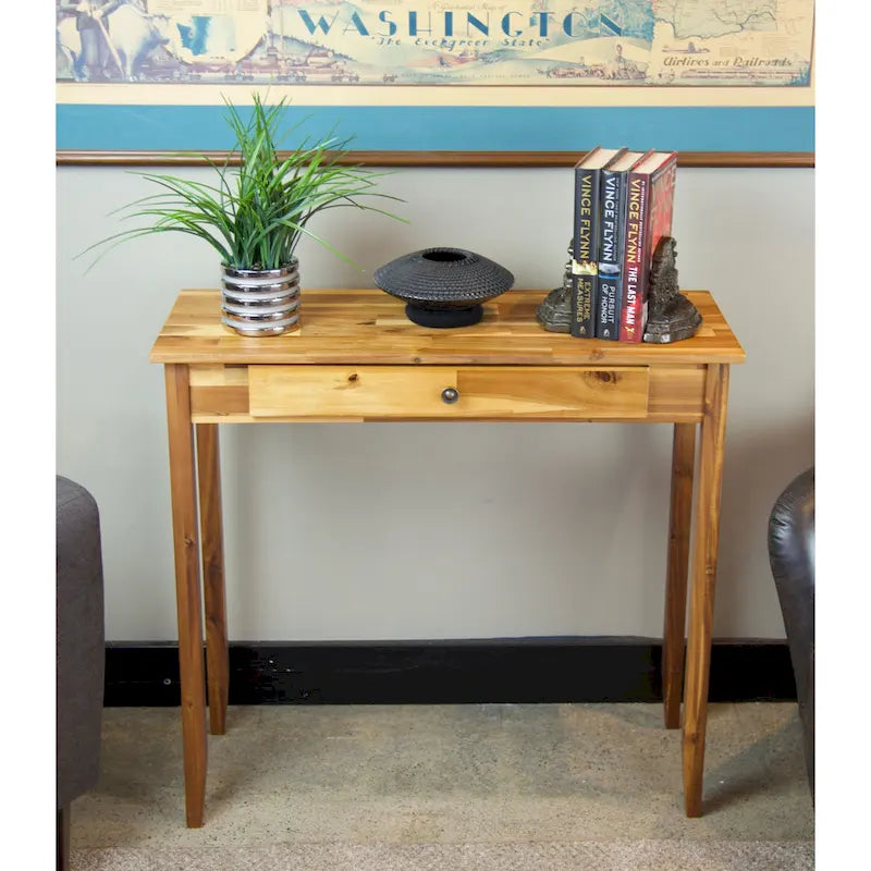 Solid Acacia 1-drawer Console Table