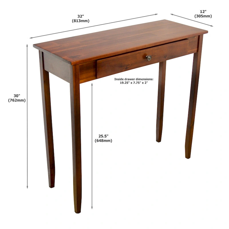 Solid Acacia 1-drawer Console Table