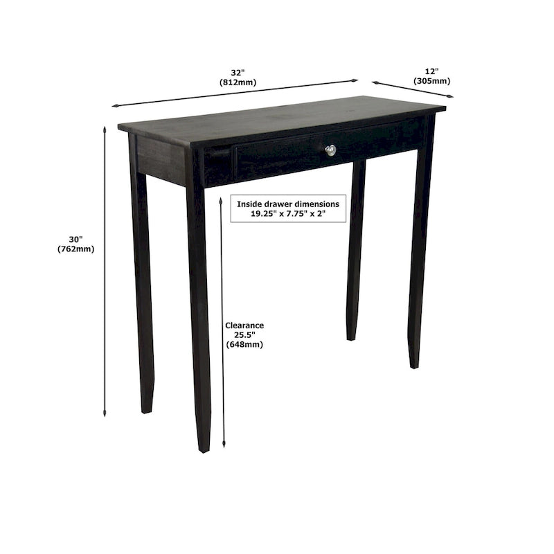 Solid Acacia 1-drawer Console Table