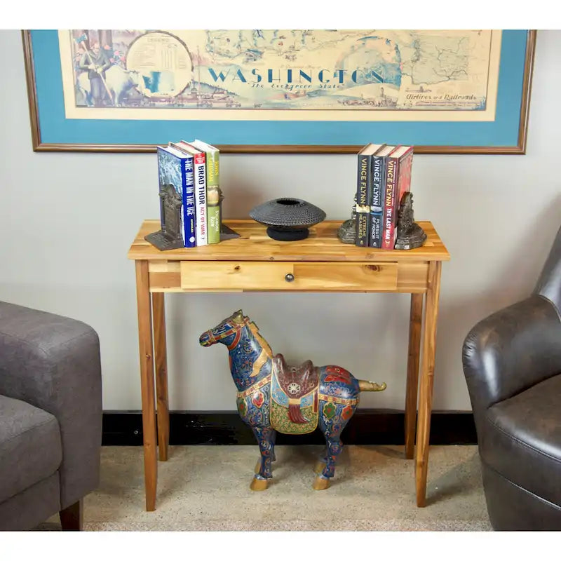 Solid Acacia 1-drawer Console Table