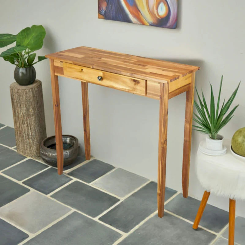Solid Acacia 1-drawer Console Table