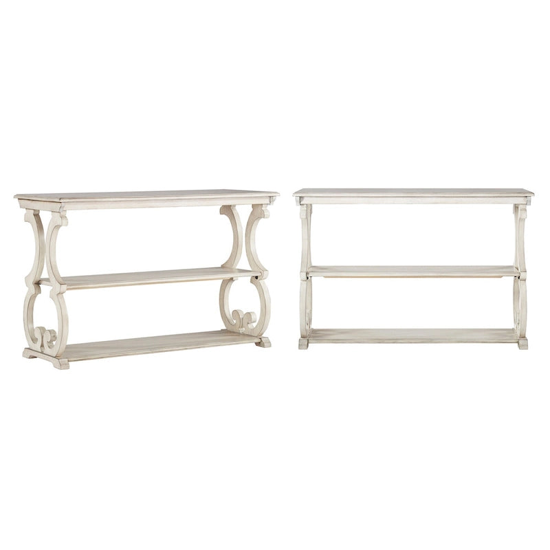 Wood Scroll Sofa Table