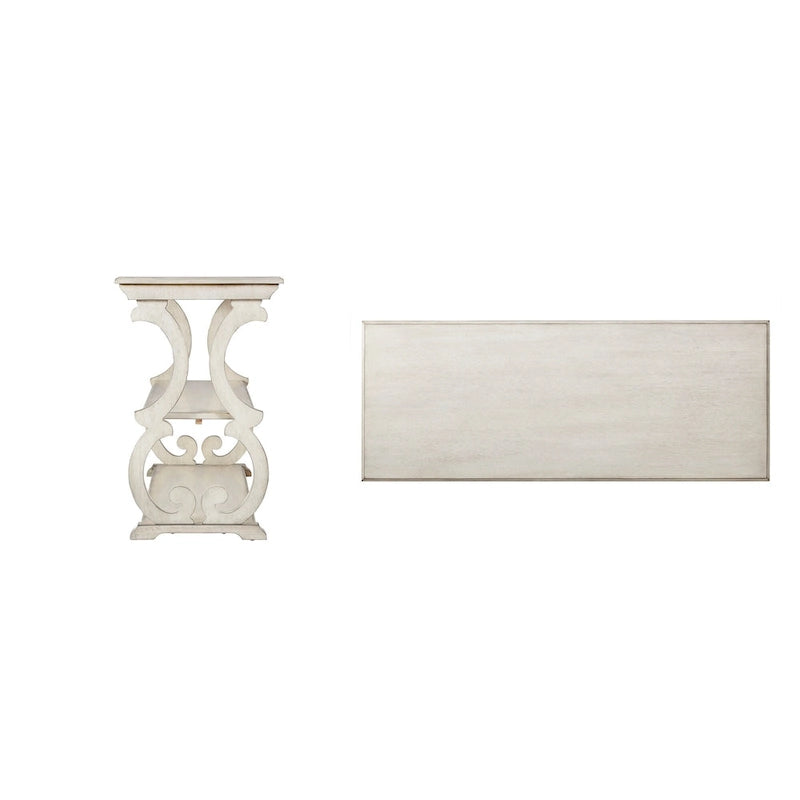 Wood Scroll Sofa Table