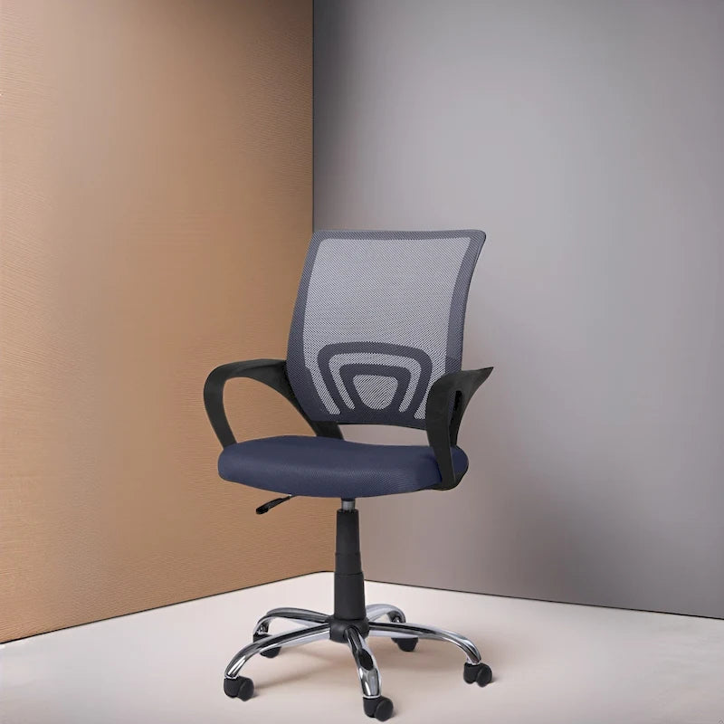 Ergonomic Breathable Mesh Office Chair  Adjustable Design with Lumbar Support and Enhanced Mobility with 360 Swivel Wheels