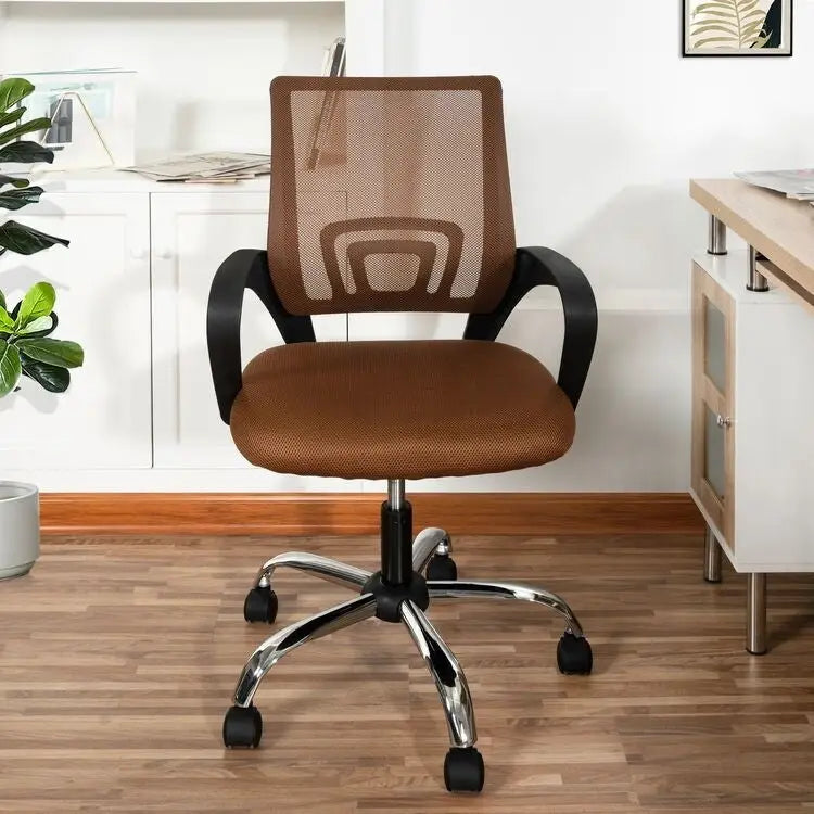 Ergonomic Breathable Mesh Office Chair  Adjustable Design with Lumbar Support and Enhanced Mobility with 360 Swivel Wheels