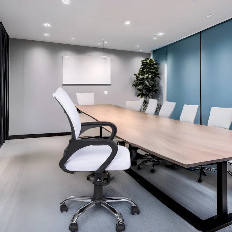 Ergonomic Breathable Mesh Office Chair  Adjustable Design with Lumbar Support and Enhanced Mobility with 360 Swivel Wheels