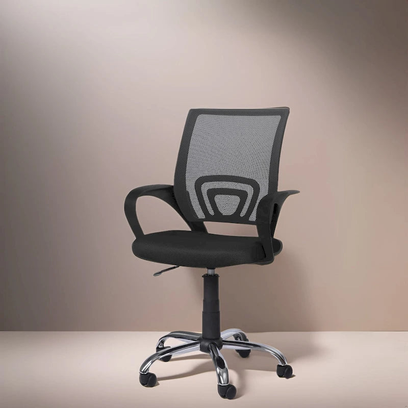 Ergonomic Breathable Mesh Office Chair  Adjustable Design with Lumbar Support and Enhanced Mobility with 360 Swivel Wheels