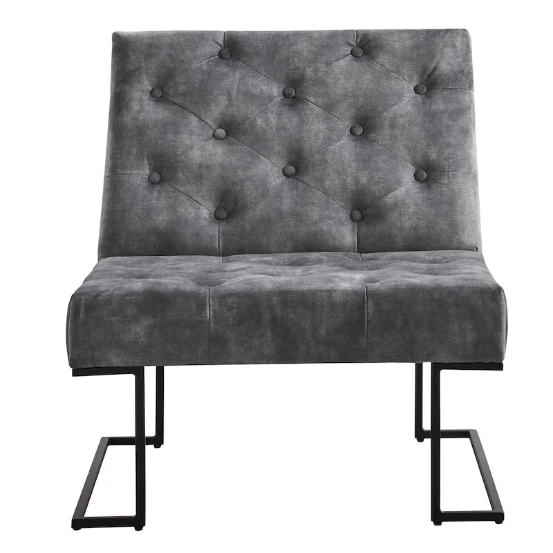 Tufted Velvet Upholstered Lounge Accent Chair