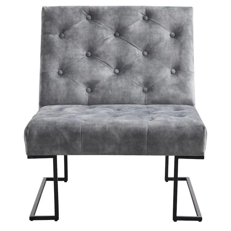 Tufted Velvet Upholstered Lounge Accent Chair