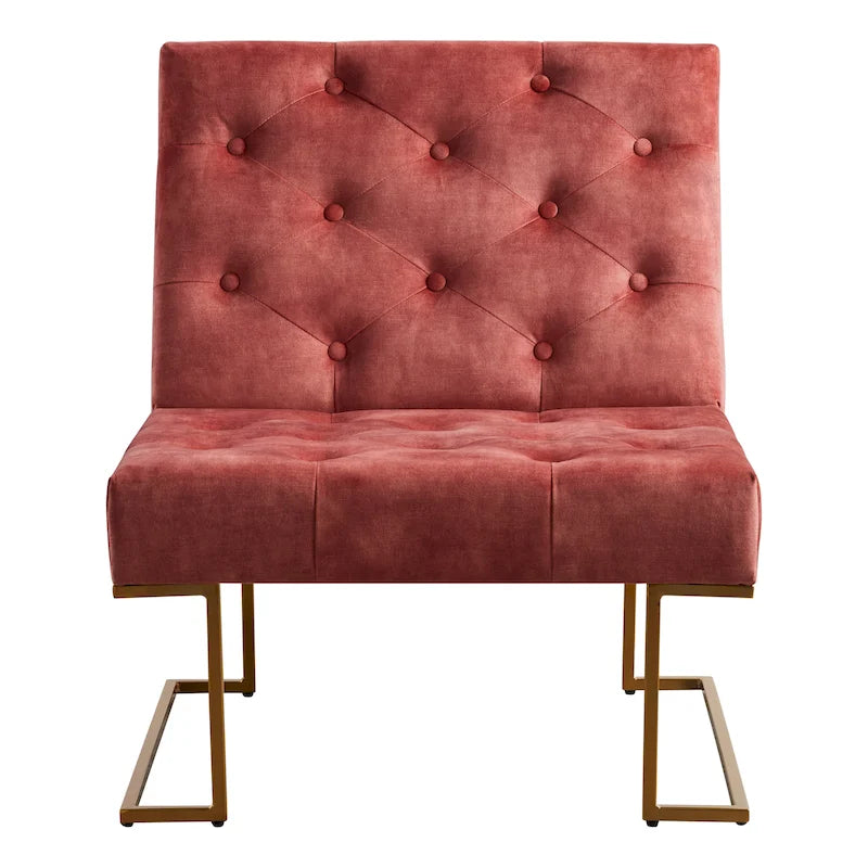 Tufted Velvet Upholstered Lounge Accent Chair