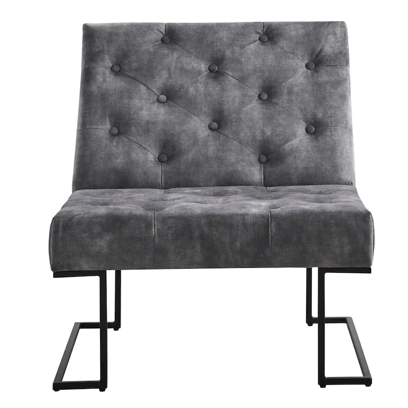 Tufted Velvet Upholstered Lounge Accent Chair