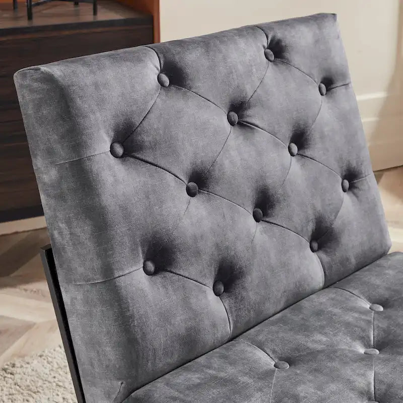 Tufted Velvet Upholstered Lounge Accent Chair
