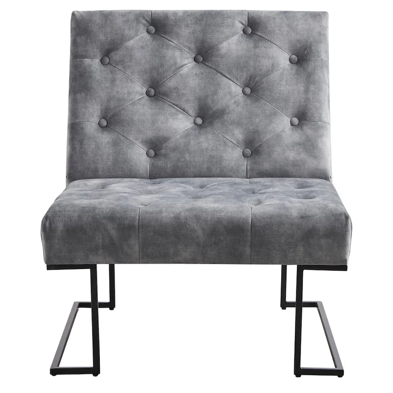 Tufted Velvet Upholstered Lounge Accent Chair