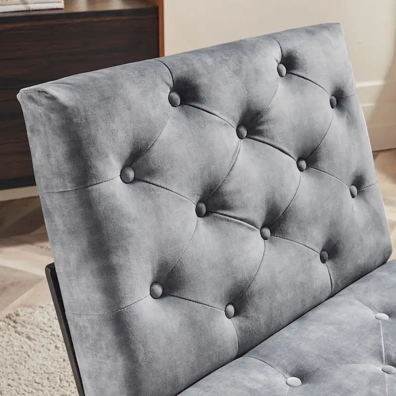 Tufted Velvet Upholstered Lounge Accent Chair
