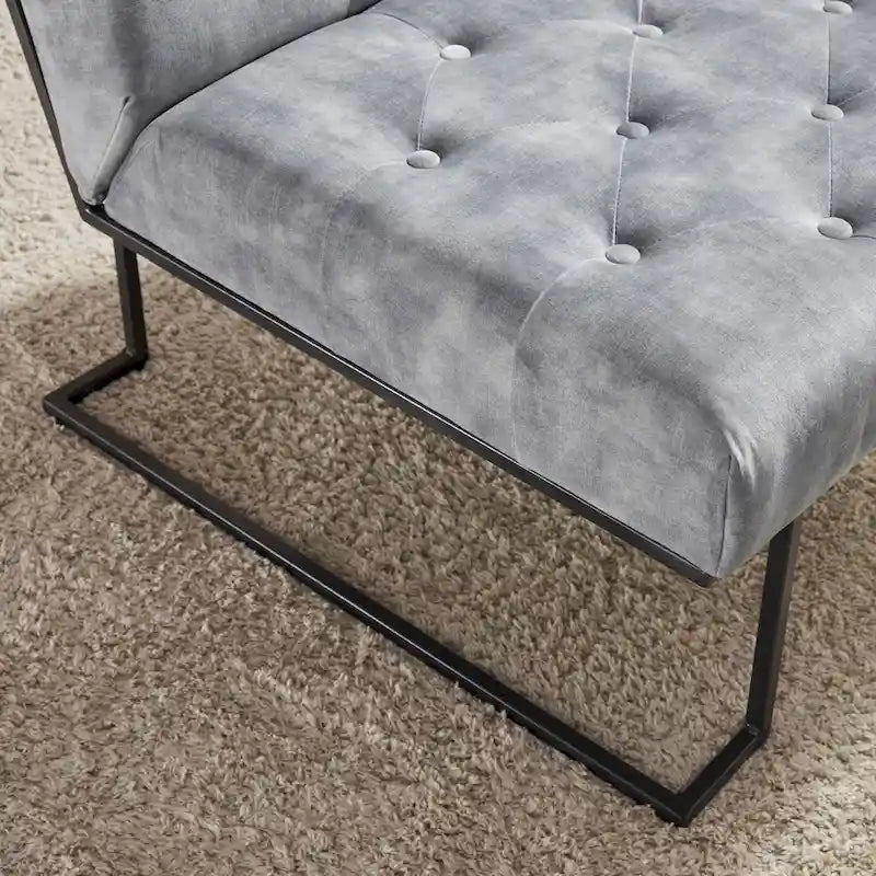 Tufted Velvet Upholstered Lounge Accent Chair