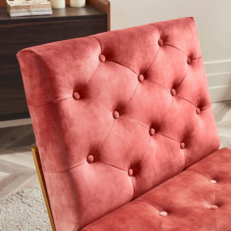 Tufted Velvet Upholstered Lounge Accent Chair