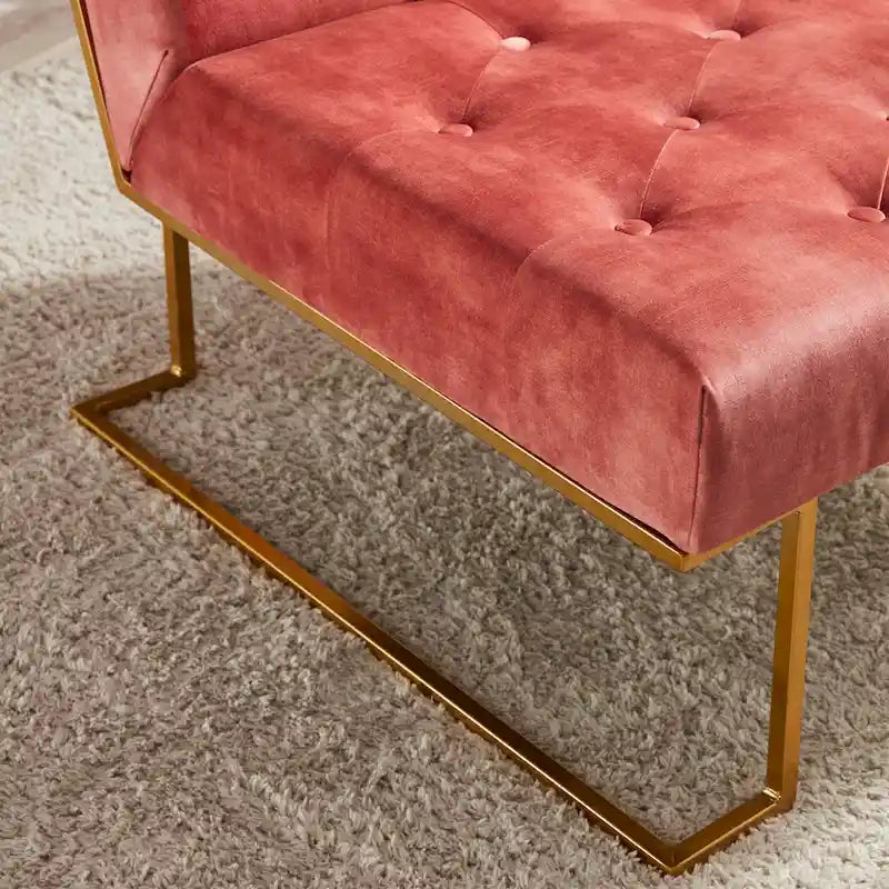 Tufted Velvet Upholstered Lounge Accent Chair