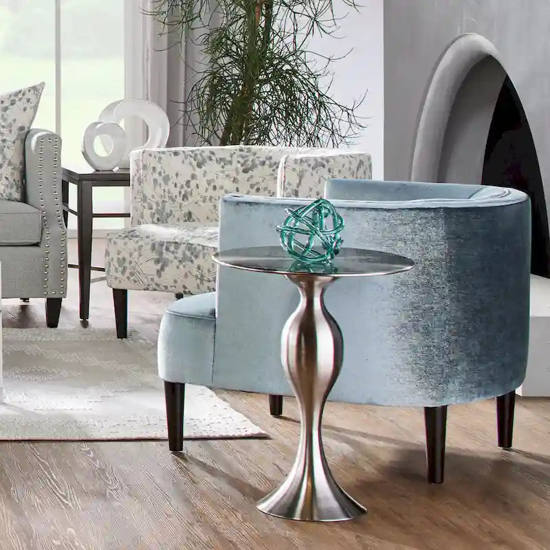 Oversized Living Room Barrel Accent Chair with Arms