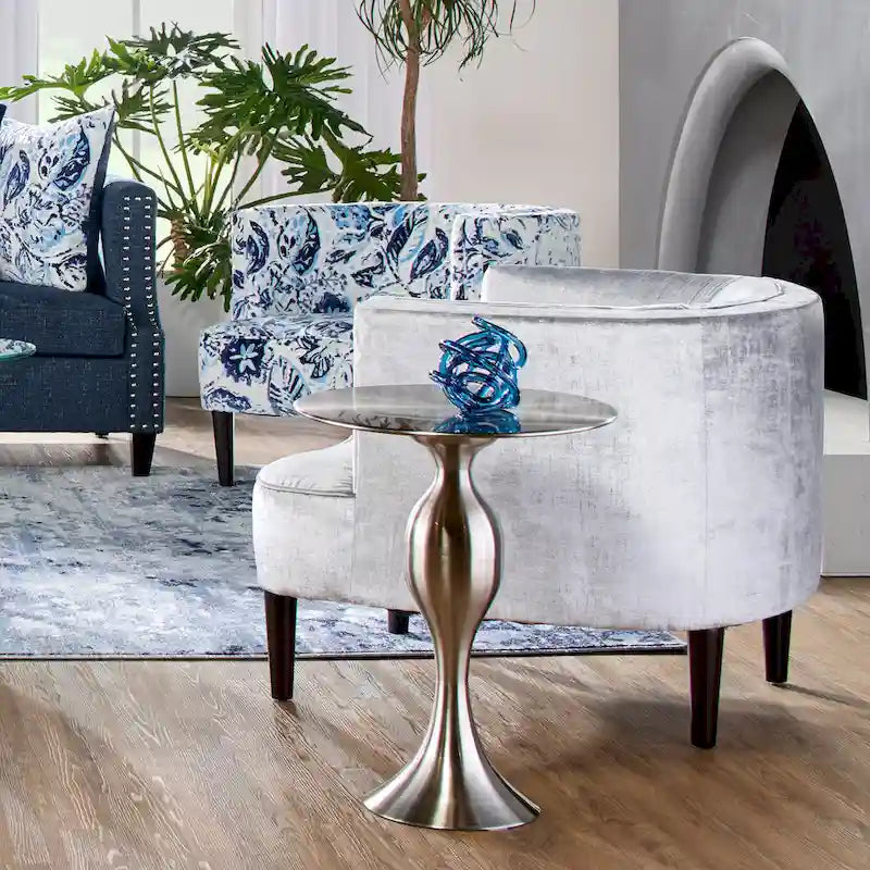 Oversized Living Room Barrel Accent Chair with Arms