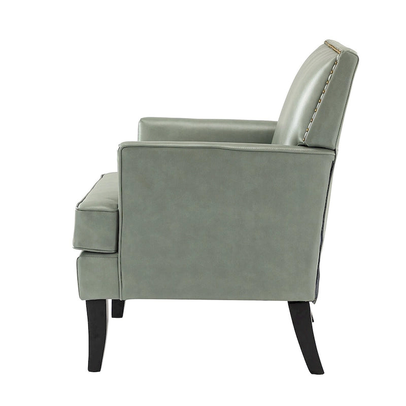 Modern Classic Polyester Accent Chair with Solid Wooden Legs Set of 2 by