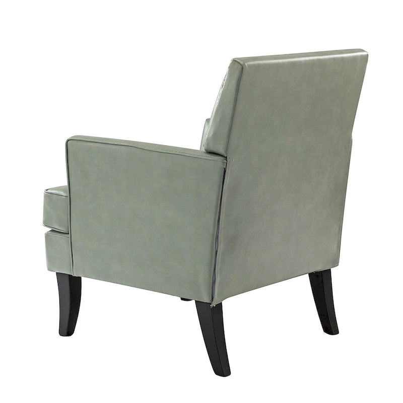 Modern Classic Polyester Accent Chair with Solid Wooden Legs Set of 2 by