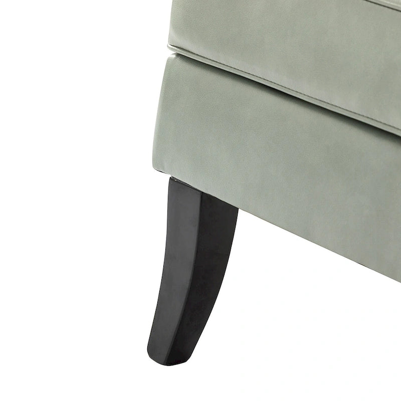 Modern Classic Polyester Accent Chair with Solid Wooden Legs Set of 2 by