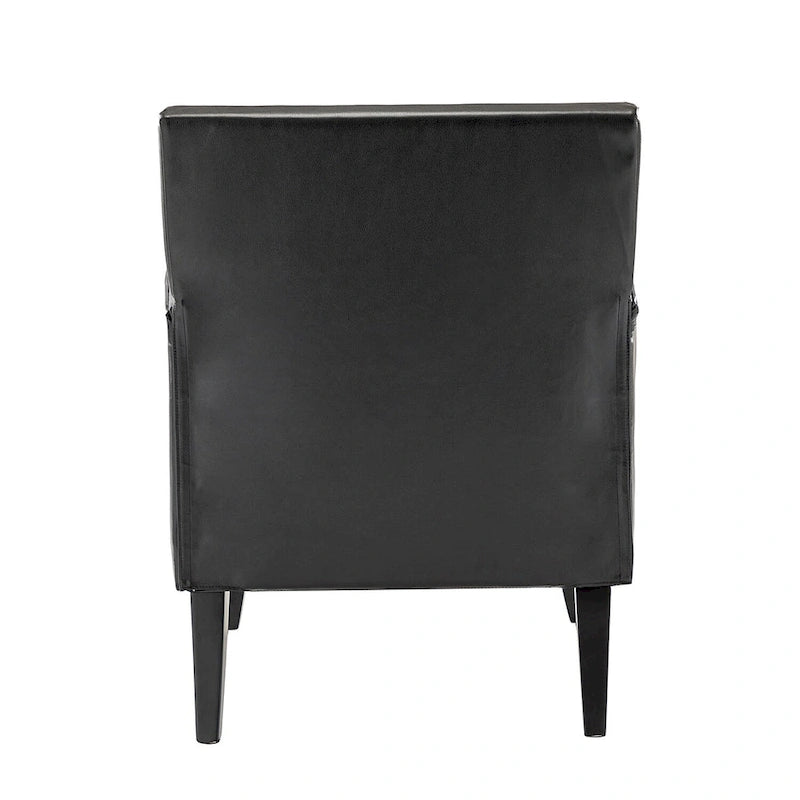 Modern Classic Polyester Accent Chair with Solid Wooden Legs Set of 2 by