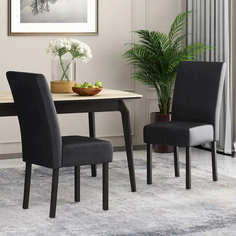 Upholstered T-Stitch Dining Chairs (Set of 2) by