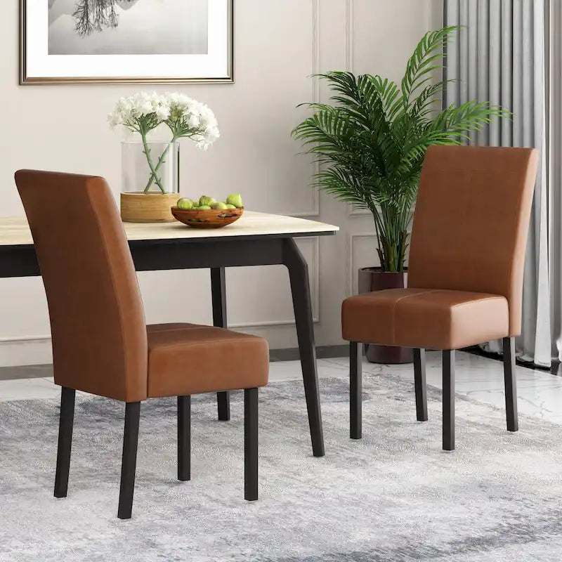 Upholstered T-Stitch Dining Chairs (Set of 2) by