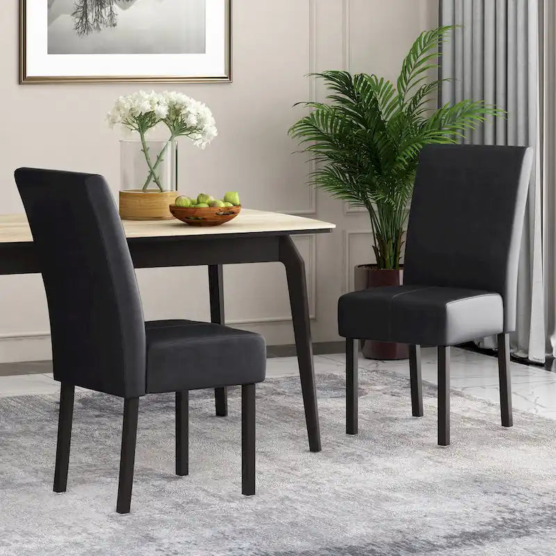Upholstered T-Stitch Dining Chairs (Set of 2) by