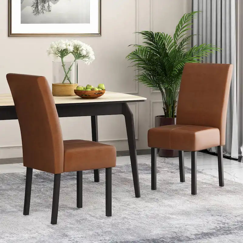 Upholstered T-Stitch Dining Chairs (Set of 2) by