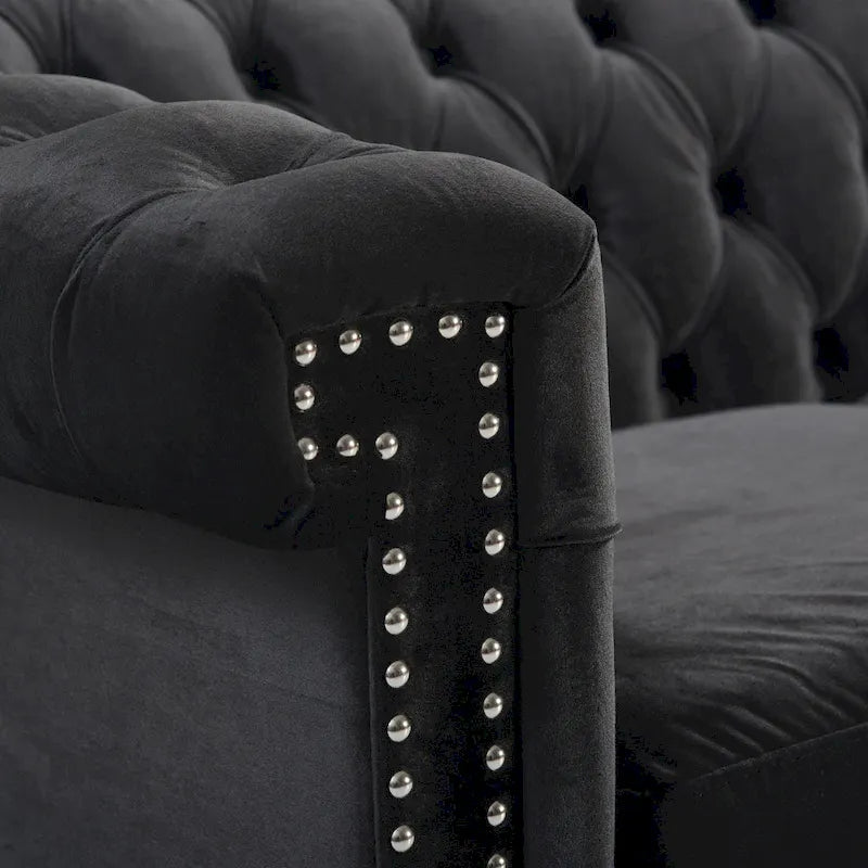 Tufted Velvet Sofa by
