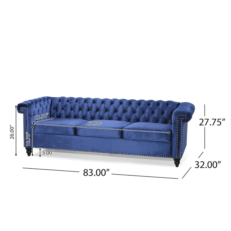 Tufted Velvet Sofa by