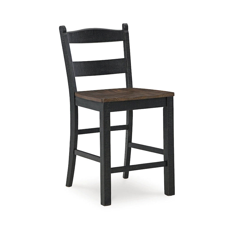 Black/Brown Counter Height Barstool - 20W x 22D x 39H