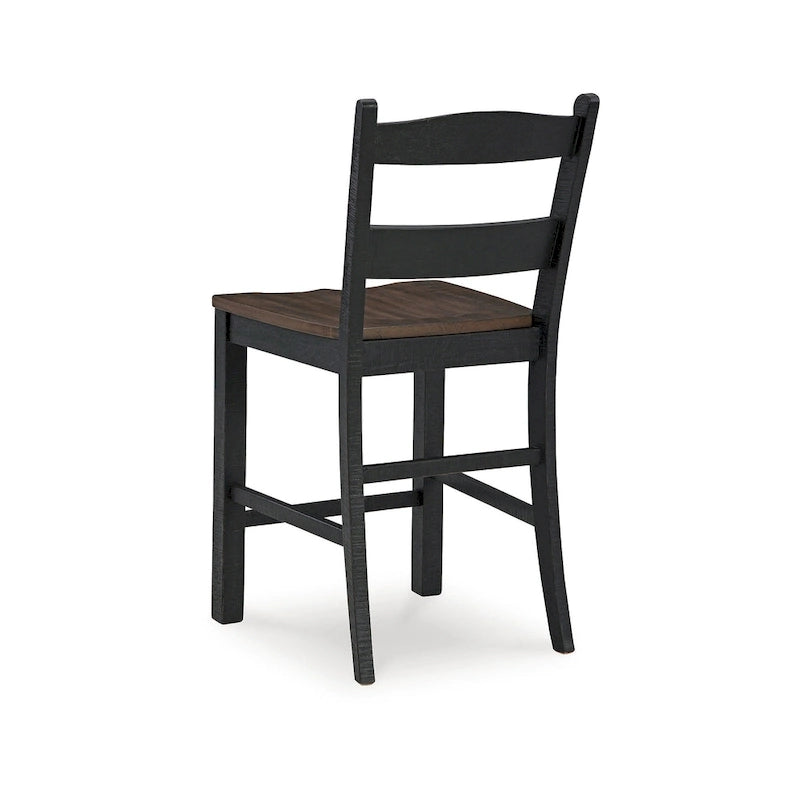 Black/Brown Counter Height Barstool - 20W x 22D x 39H