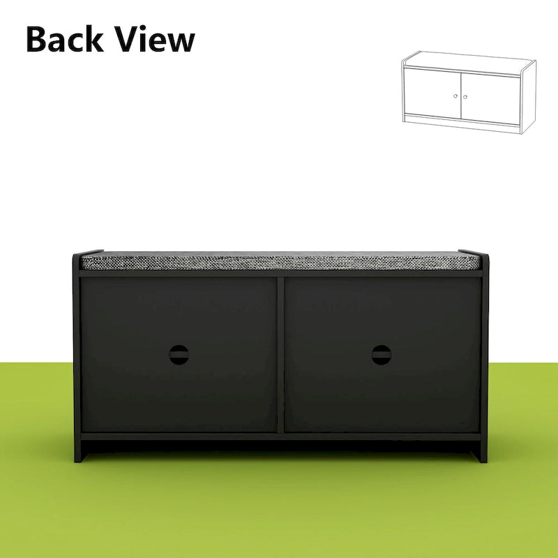 Entyrway Shoe Change Bench Storage Cabinets with Cushion