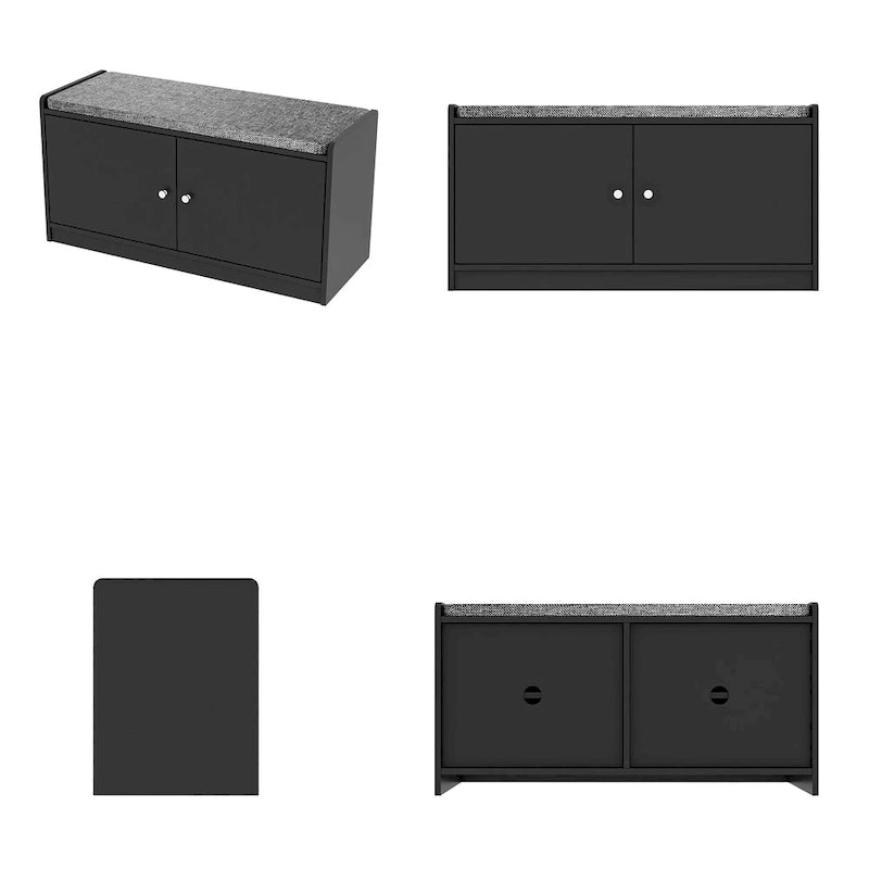 Entyrway Shoe Change Bench Storage Cabinets with Cushion