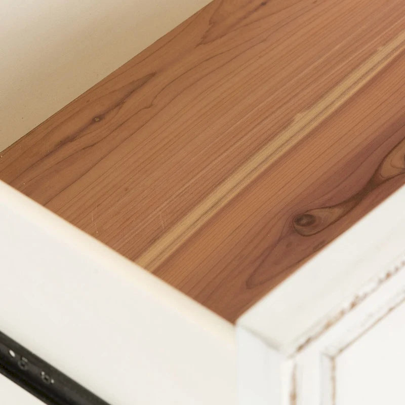 Weathered Brown & Antique White 5 Drawer Chest