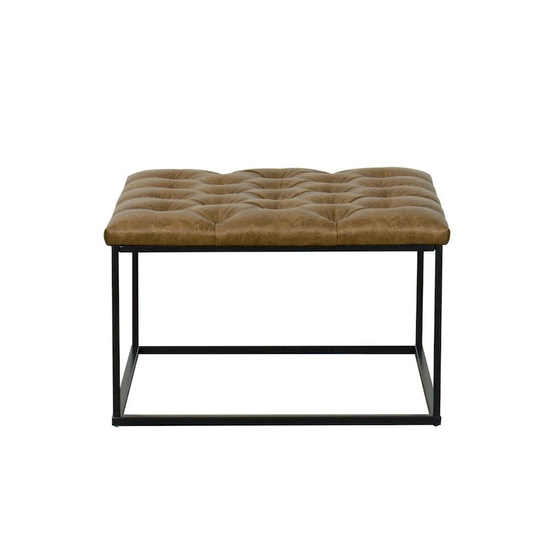 Square Button-tufted upholstered top Cocktail Ottoman