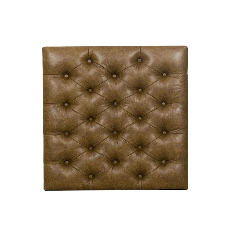 Square Button-tufted upholstered top Cocktail Ottoman