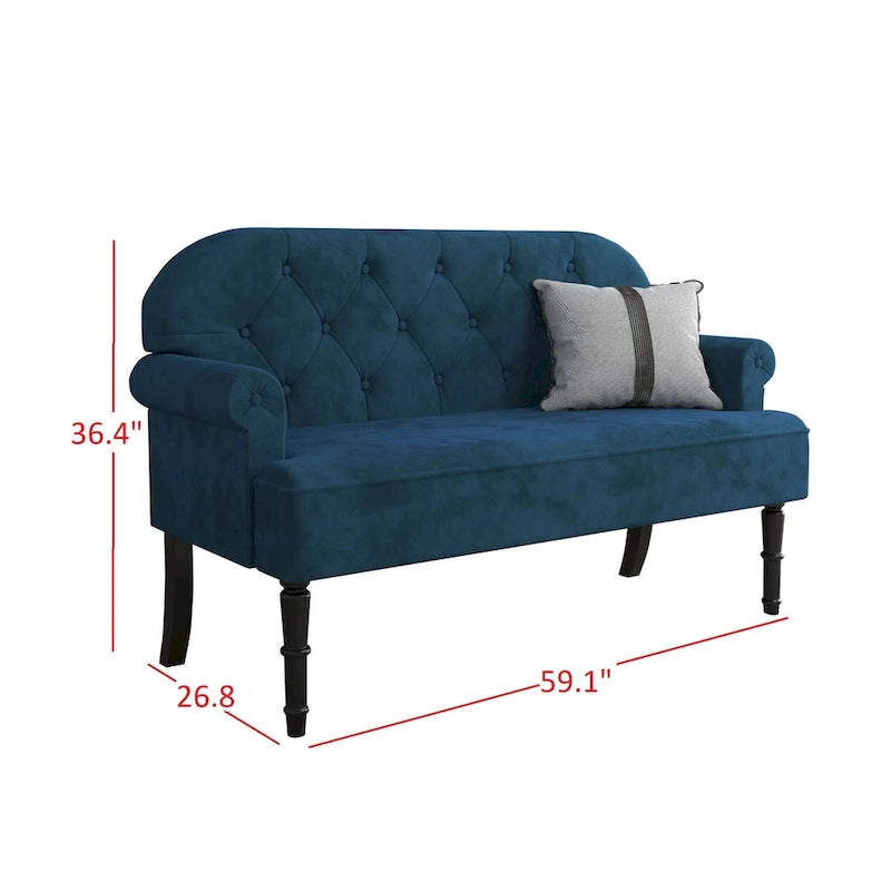 Rolled Arm Settee